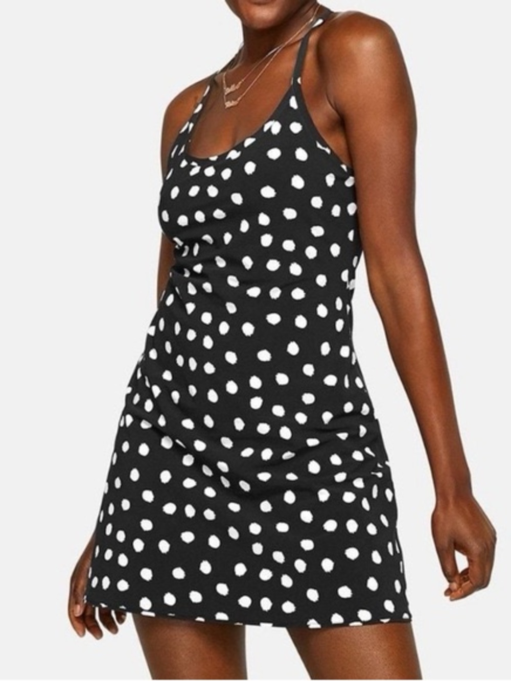 Outdoor Voices Black and White Polka Dot Excercise dress